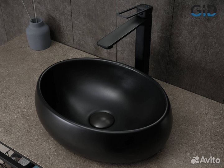 Раковина Gid Lago Bm9030ds 53384 черная матовая, 40x30x13.5