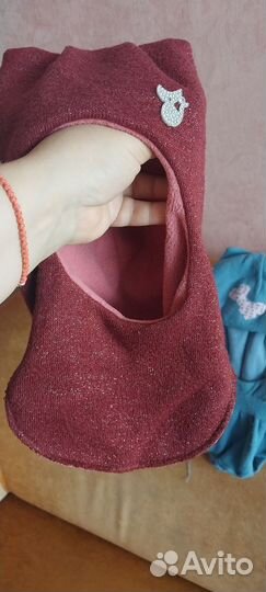 Шапка шлем для девочки 48 50