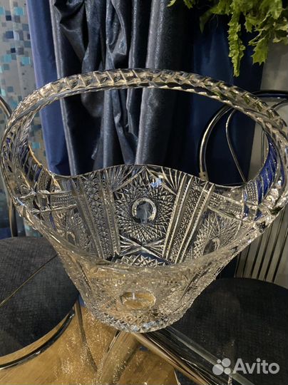 Хрустальн. корзина большая Bohemia Cristal Чехия