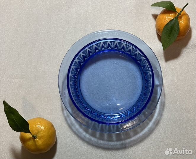 Посуда СССР / синее стекло - кувшин, розетка