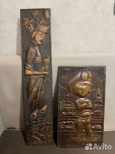 Картина медная чеканка СССР