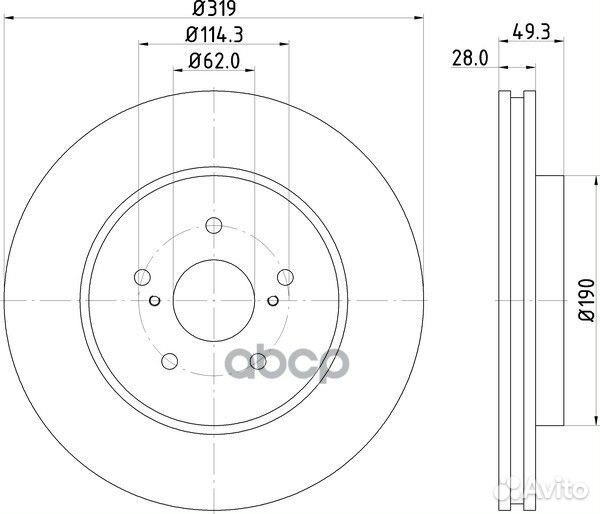 Диск тормозной перед ND1018K nisshinbo