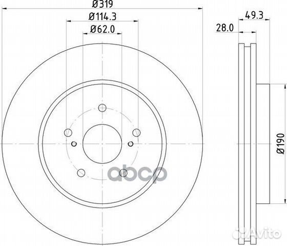 Диск тормозной перед ND1018K nisshinbo