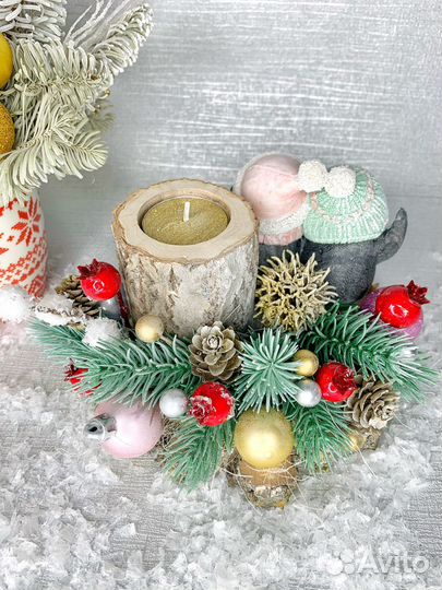 Новогодний подсвечник