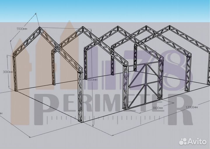 Ангар с воротами