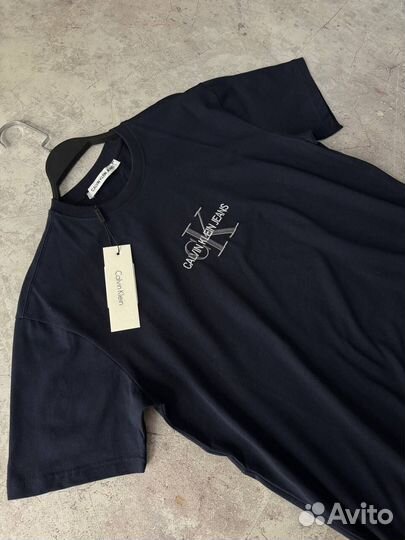 Футболка Calvin Klein синяя люкс