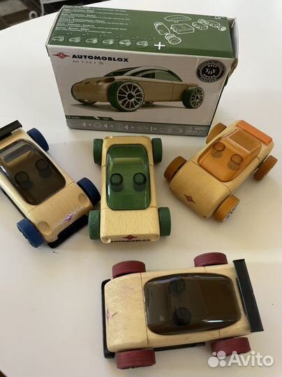 Деревянные развивающие машинки Automoblox minis