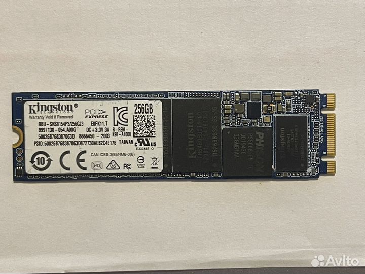 SSD M2 Kingston 256 гб