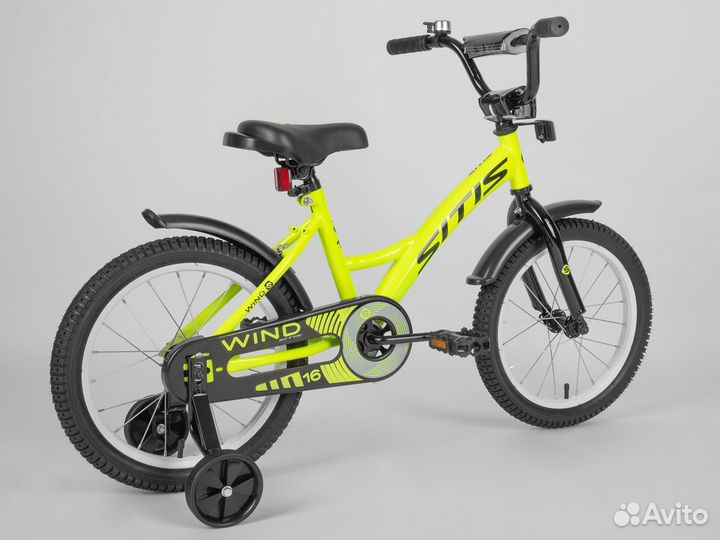 Велосипед sitis wind 16 (2023) Green-Black Gel182