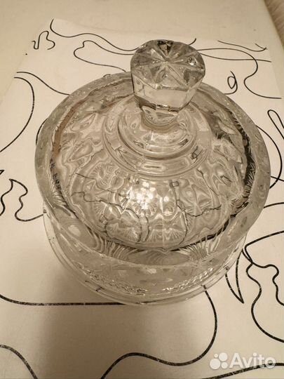 Масленка хрустальная