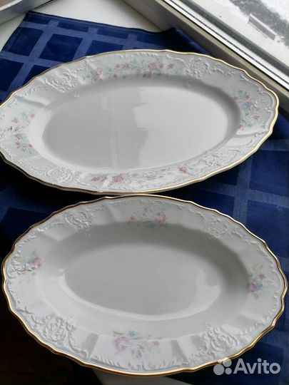 Набор блюд фарфор Бернадотте Сизая Роза