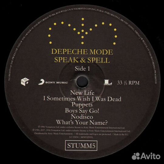 Виниловая пластинка Depeche Mode speak AND spell