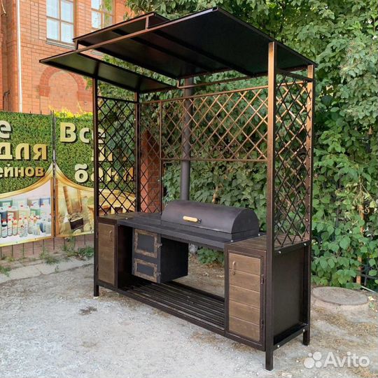 Мангал loft с крышей