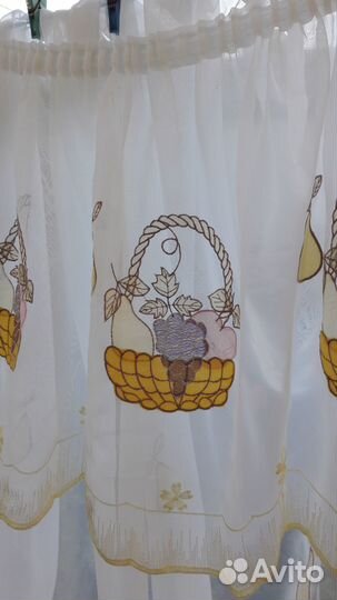 Тюль на кухню б/у