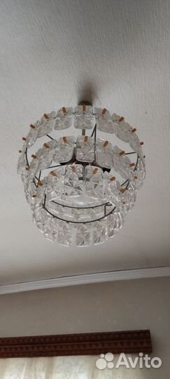 Хрустальная люстра СССР винтажная