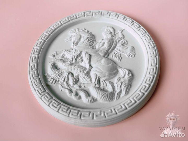 Силиконовая фoрма барельеф Георгий Победоносец