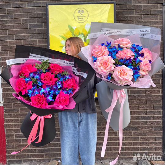 Прекрасные Букеты из Орхидей и Роз