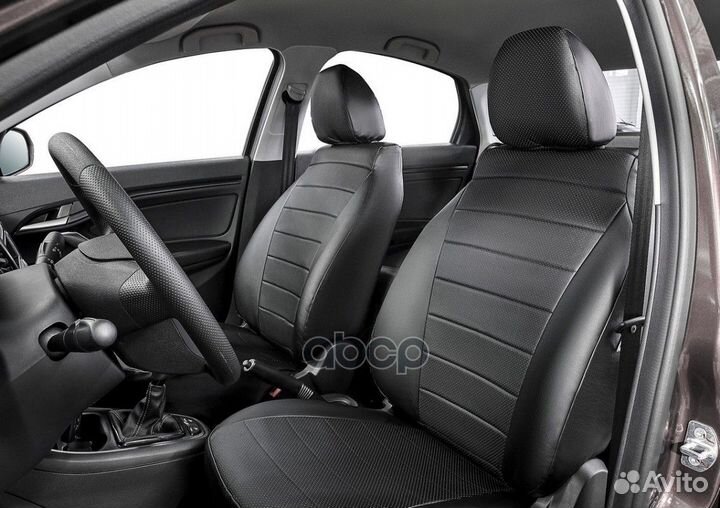 Авточехлы (задняя спинка цельная, рисунок Строч