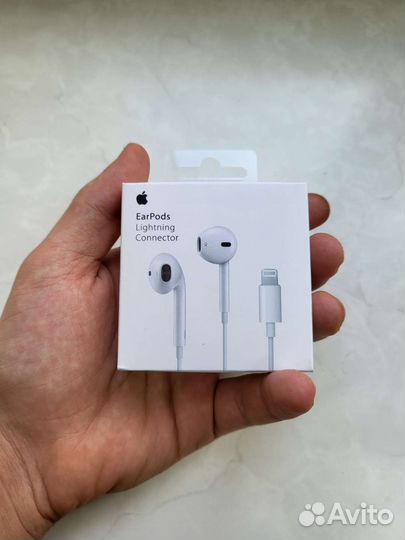 Наушники apple earpods lightning проводные