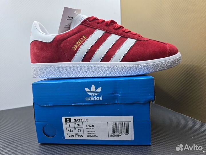 Кеды Adidas Gazelle красные