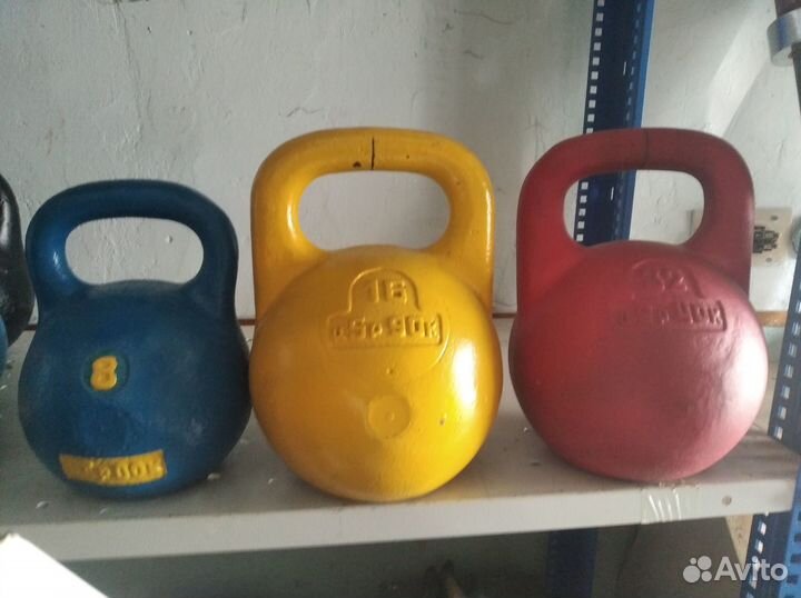 Гири литые советского времени клз 8-16-32 кг