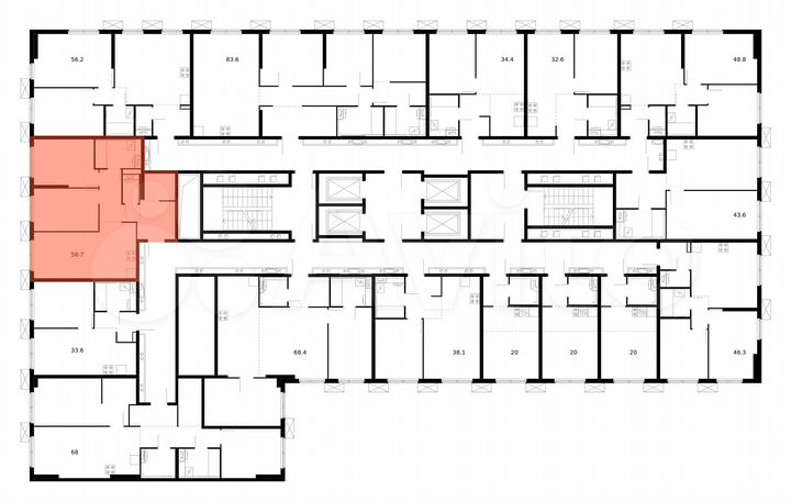 2-к. квартира, 58,7 м², 16/33 эт.