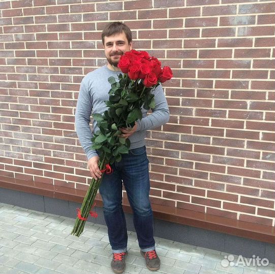 Розы высокие Доставка цветов