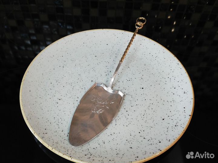 Лопатка для торта из серебра, винтажная