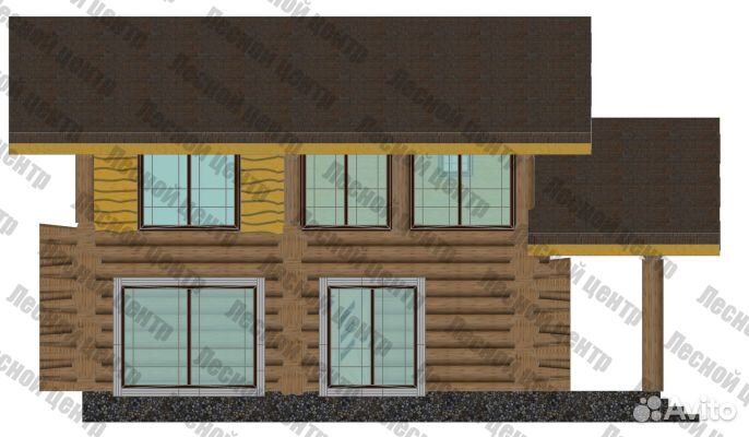 Сруб дома из оцилиндрованного бревна