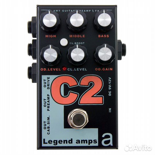 Двухканальный гитарный предусилитель amt c2