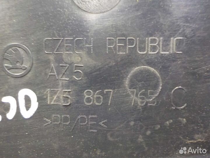 Накладка на порог внутренняя skoda octavia A5 задн