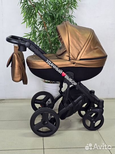 Коляска 3в1 Verdi Mirage Limited (бронза/эко-кожа)