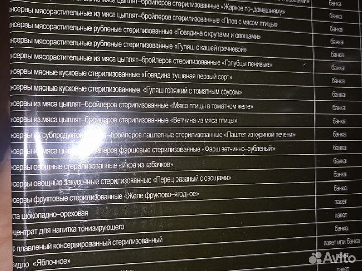 Сухой паек ирп