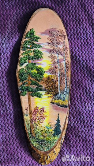 Панно из спила дерева 