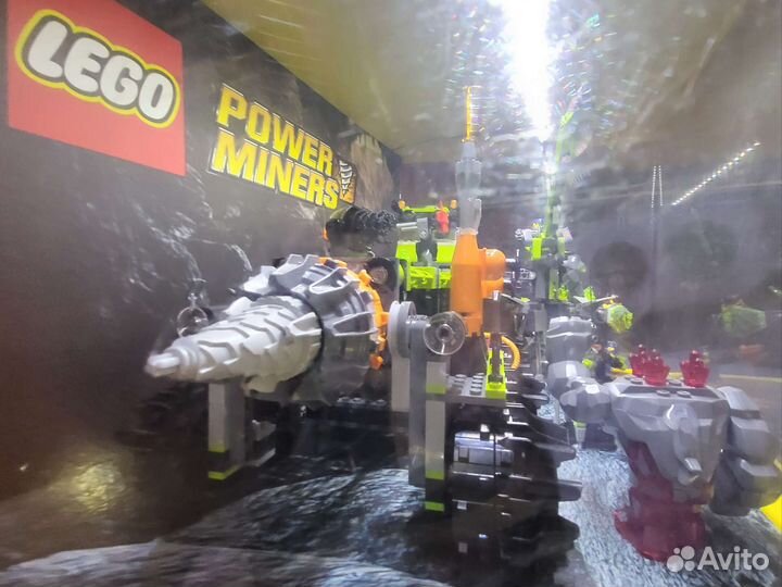Lego power miners Большой бокс с подсветкой