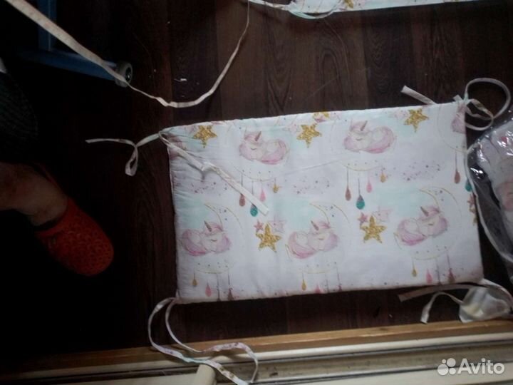 Мягкий бортик для детской кроватки 115/35 и 58/35