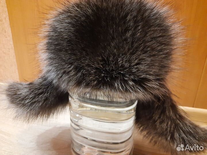 Шапка ушанка из чернобурки