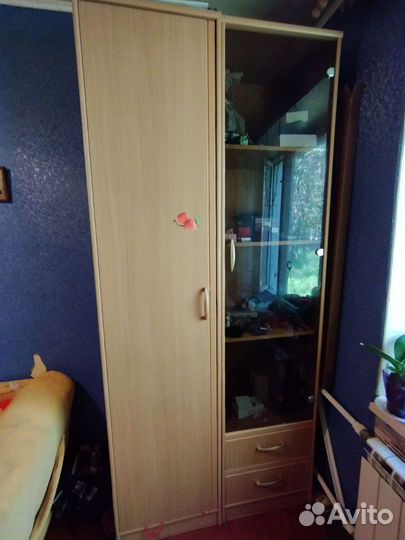 2 шкафа в детскую, пенал и со стеклом