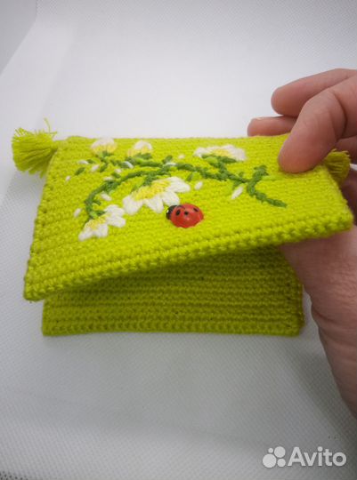 Кошелечек вязаный.Отличный подарок.Ручная работа