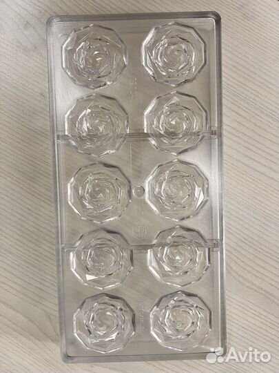 Поликарбонатная форма для шоколада розы