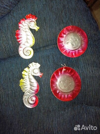 Елочные игрушки картонные СССР