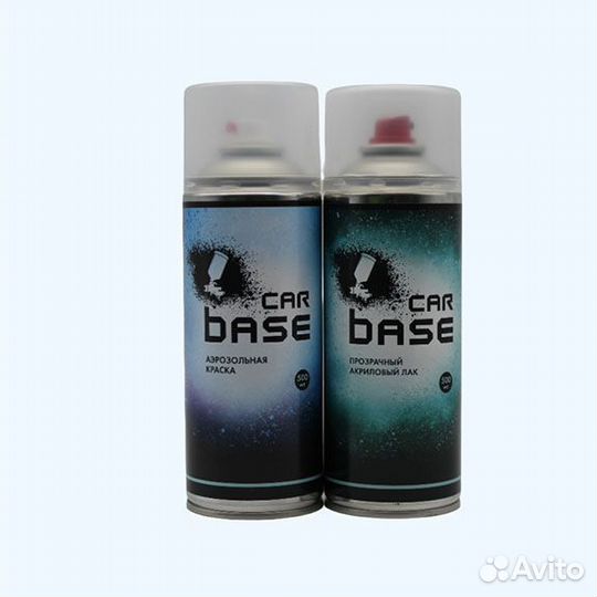 Carbase. Краска аэрозольная. Лак автомобильный. ford europe T nordic blue/blau (База 500мл + Лак 500