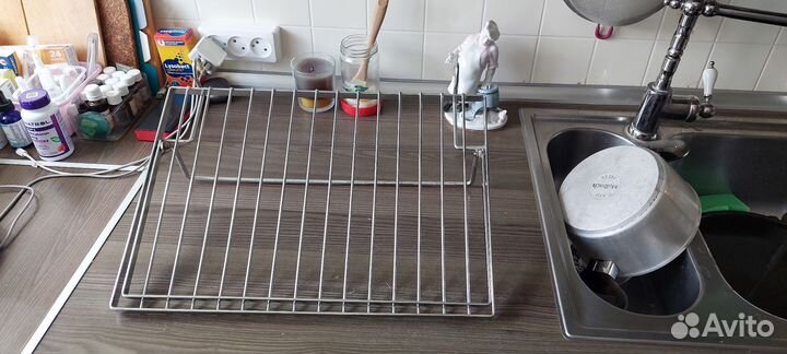 Держатель для книг на рейлинг хромированная сталь