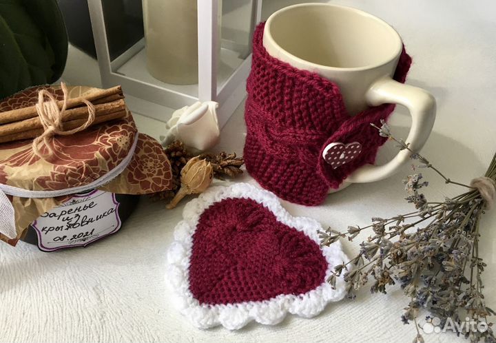 Вязаный чехол на кружку