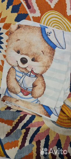 Детское постельное белье + 2 мягких бортика