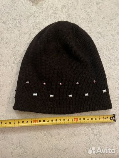 Шапка женская вязаная черная
