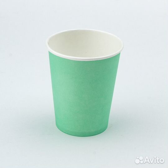 Стакан картонный 250мл 1-сл. мятный d80мм