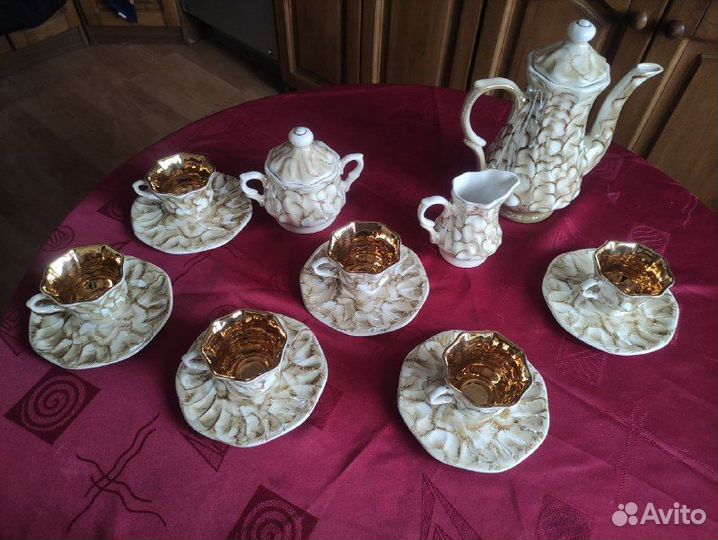 Сервиз кофейный c декором новый