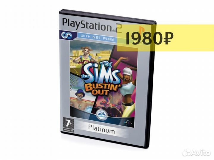 The Sims Bustin Out Platinum, б/у, английский PS2