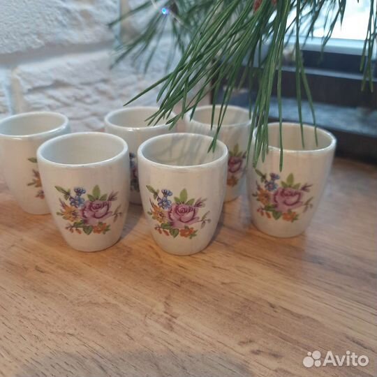 Стопка/рюмка фарфоровые СССР 6 шт